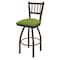 Holland Bar Stool Co 30" Swivel Bar Stool, Bronze Finish, Canter Kiwi Green Seat 81030BZ009 - alternate 1